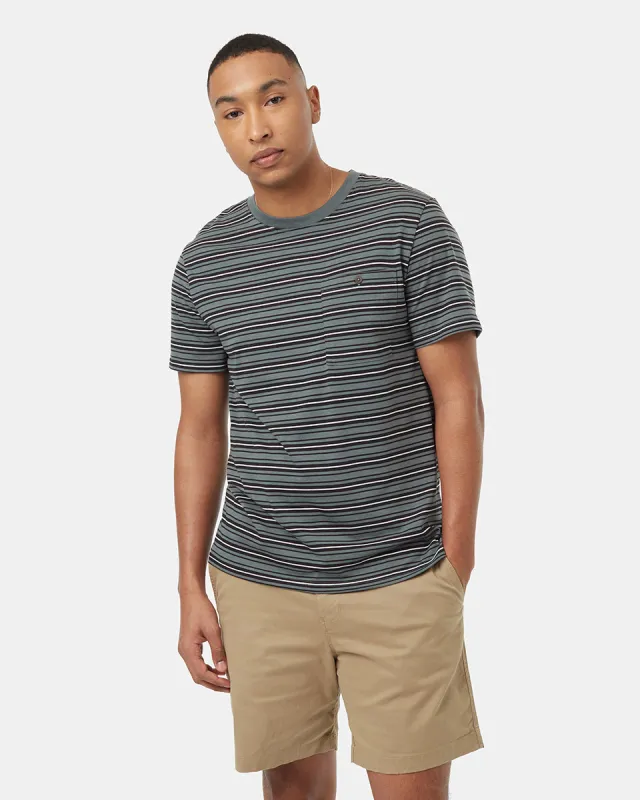 TreeBlend Stripe Button Pocket T-Shirt sold by tentree