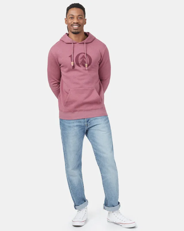 Woodgrain Ten Hoodie (Meteorite Black Heather) sold by tentree