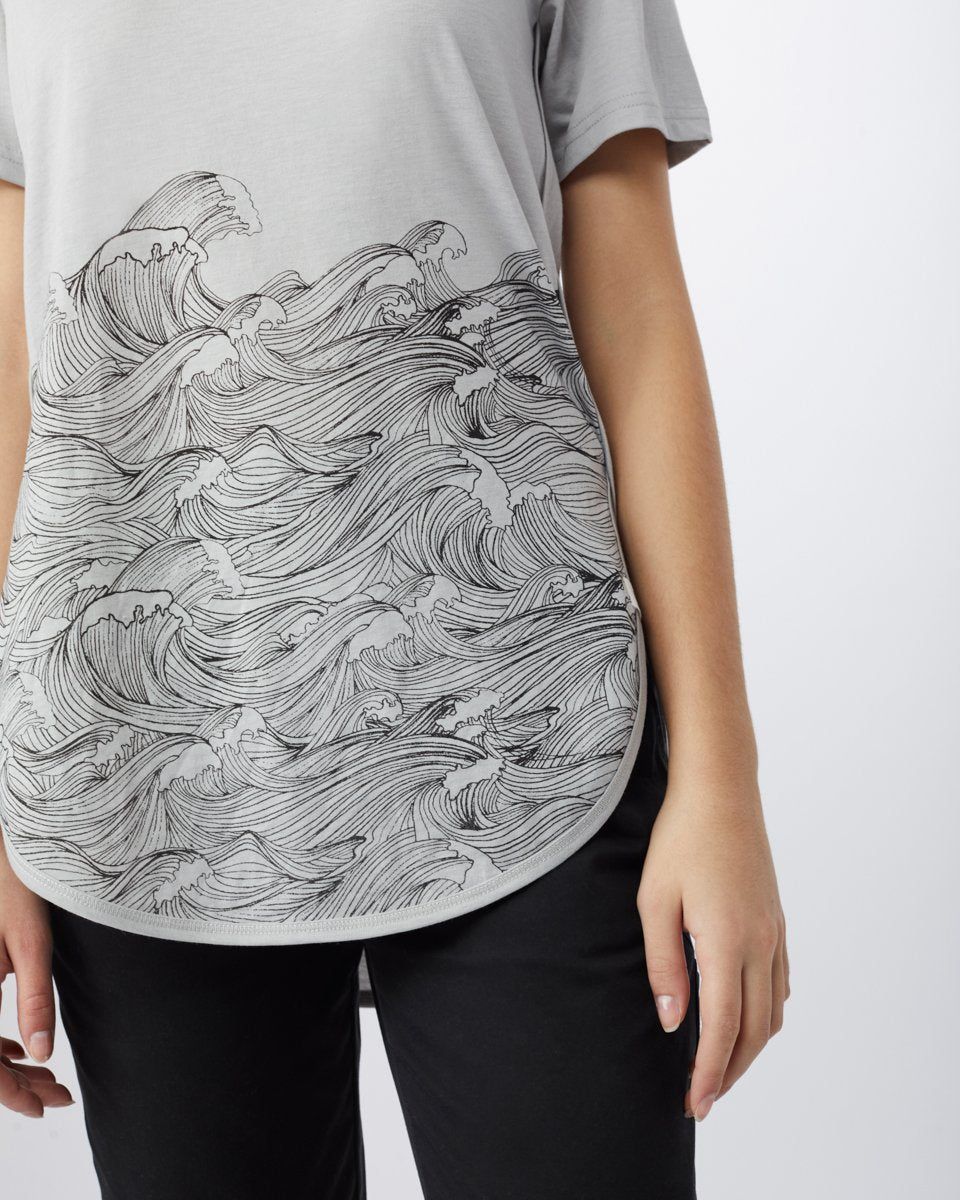 W Rising Sea T-Shirt sold by tentree product image thumbnail 4