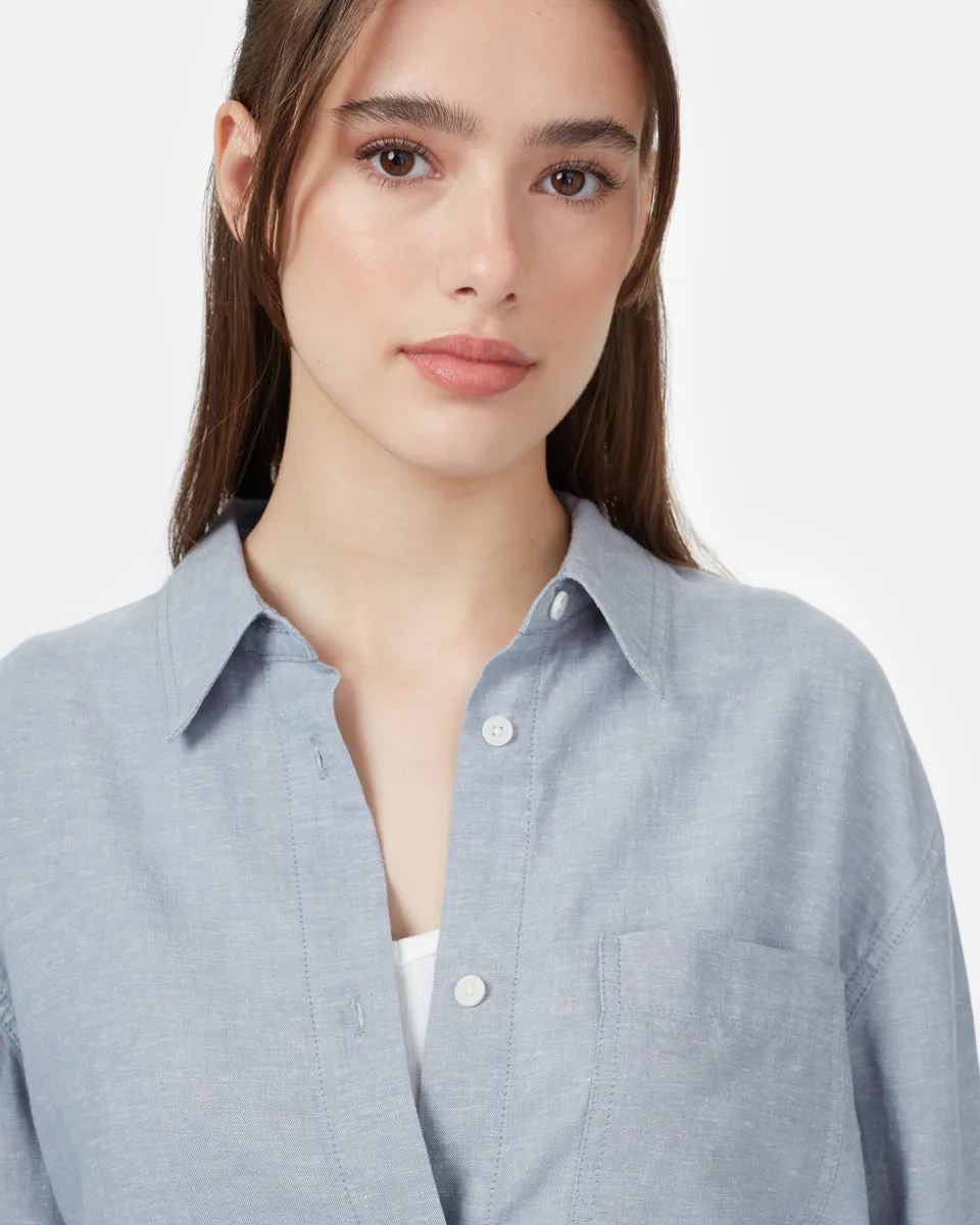 Hemp Button Front Shirt sold by tentree product image thumbnail 4