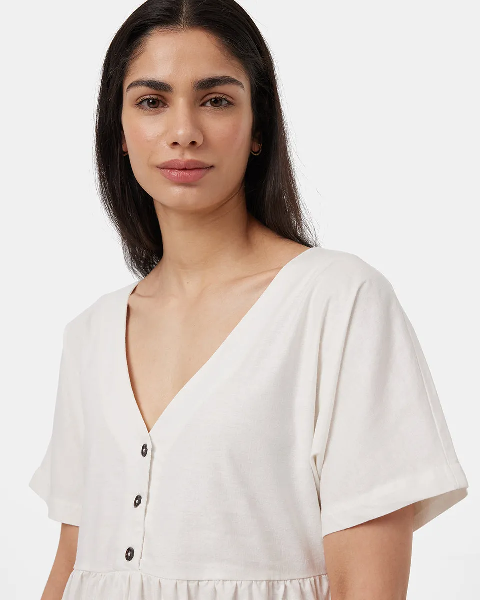 Hemp Button Front Swing Dress sold by tentree product image thumbnail 4