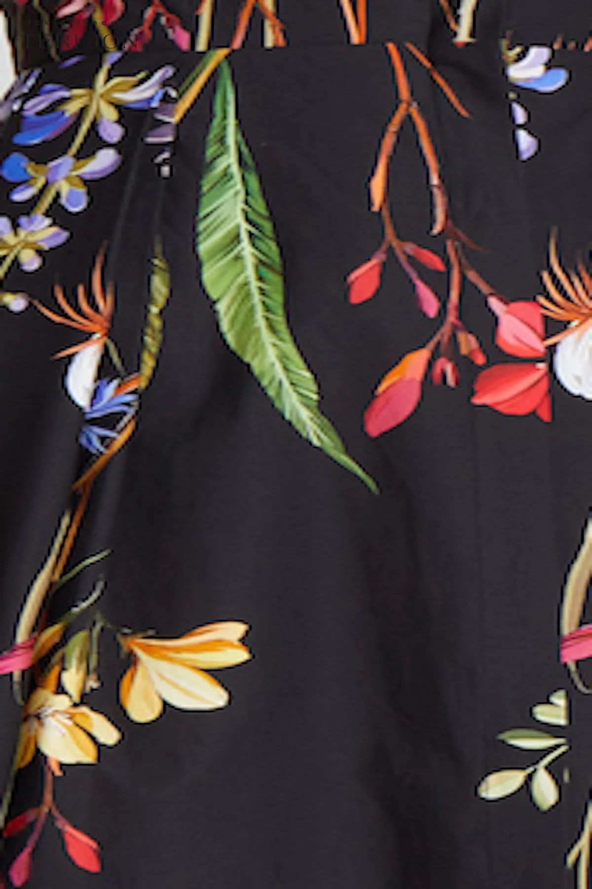 Cotton Floral Tea Length Dress sold by Teri Jon product image thumbnail 3