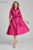 3/4 Sleeve Belted Taffeta Shirt Dress sold by Teri Jon