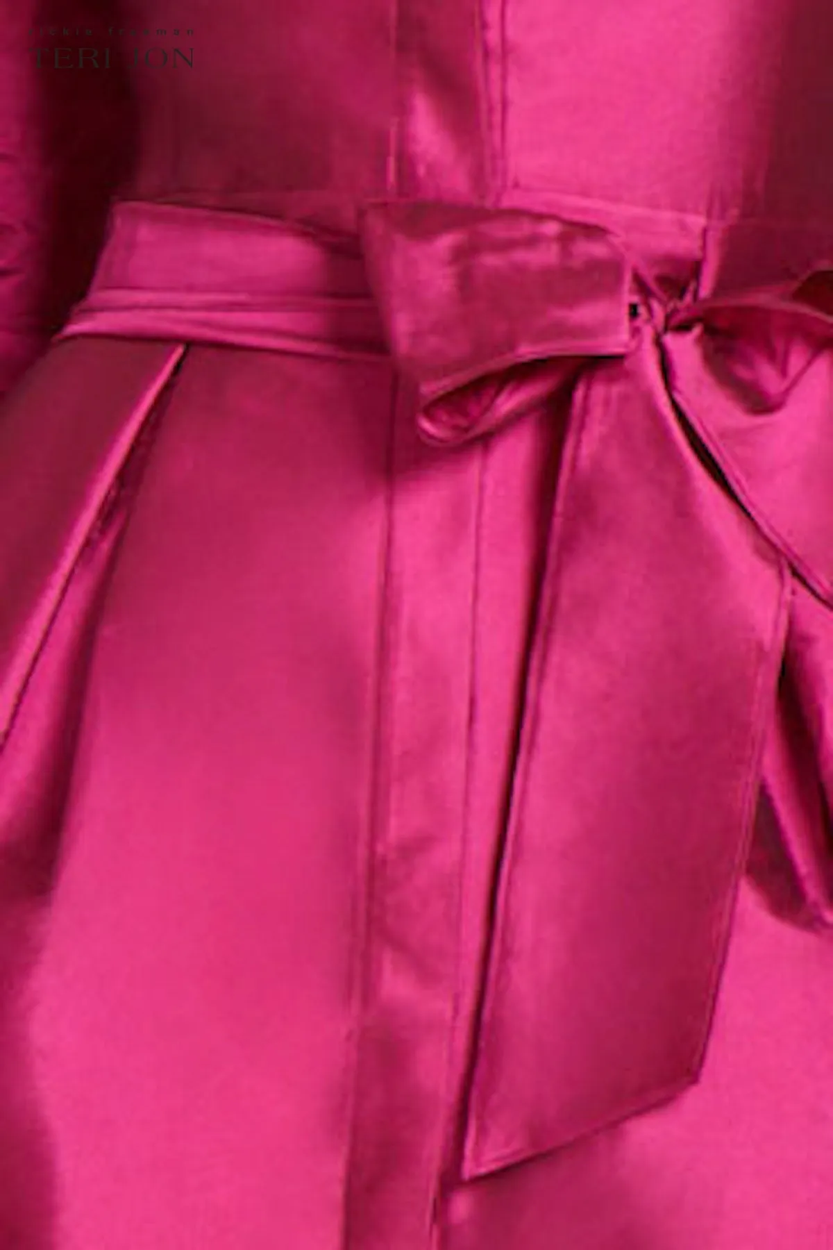 3/4 Sleeve Belted Taffeta Shirt Dress sold by Teri Jon product image thumbnail 5