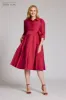 3/4 Sleeve Belted Taffeta Shirt Dress sold by Teri Jon