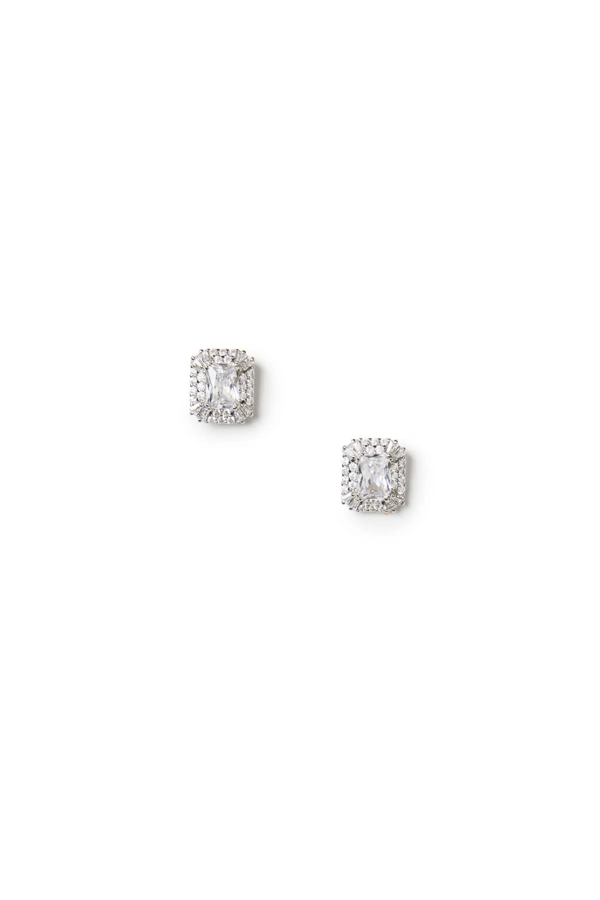 Emerald Cut Crystal Stud Earrings sold by Teri Jon