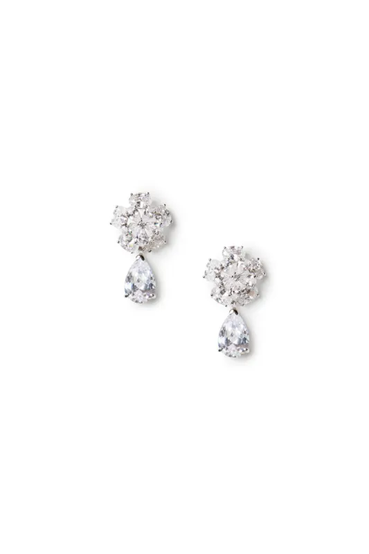 Floral Drop Crystal Earrings sold by Teri Jon