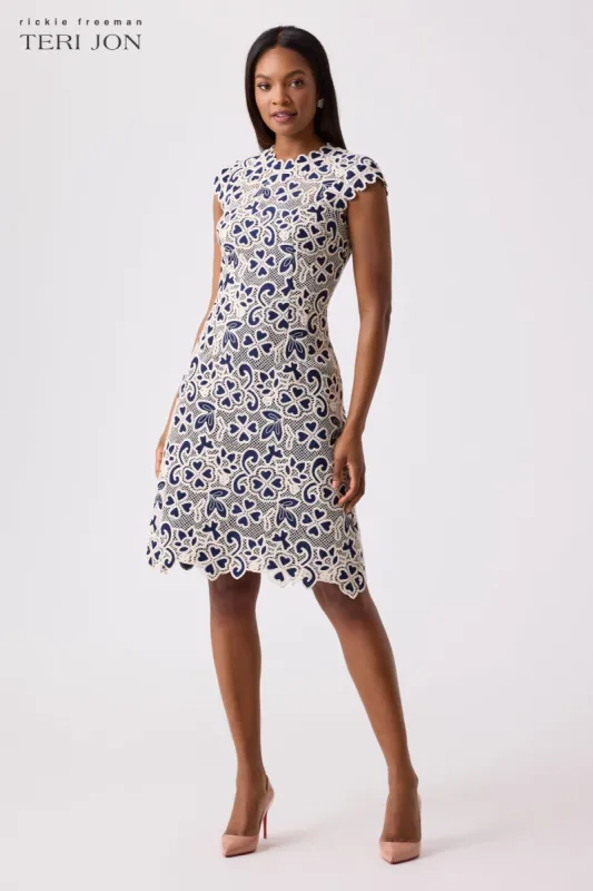 Daytime Crochet A-Line Skirt Dress sold by Teri Jon