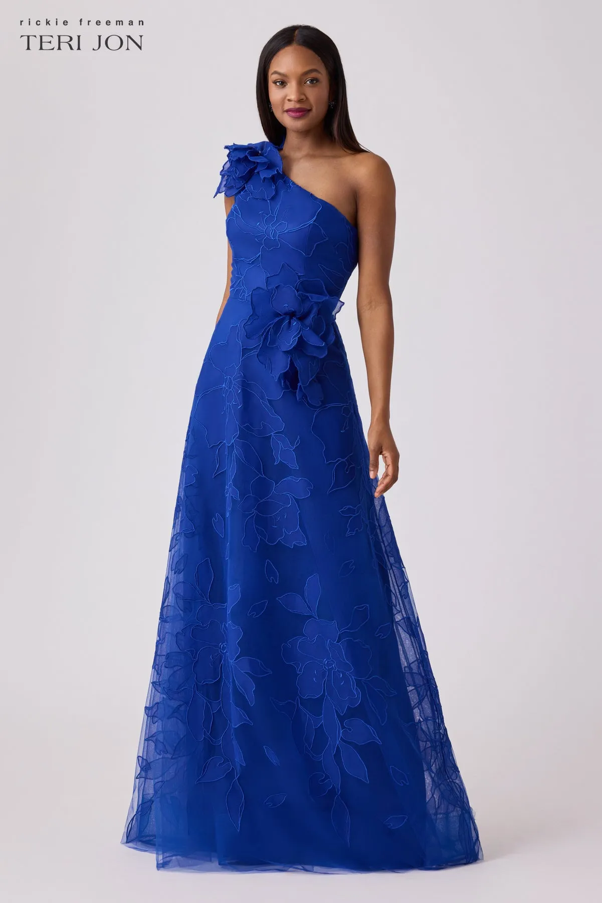 Embroidered Tulle Organza Formal Gown sold by Teri Jon product image thumbnail 2