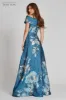 Large Floral Pattern Jacquard Off the Shoulder Gown sold by Teri Jon