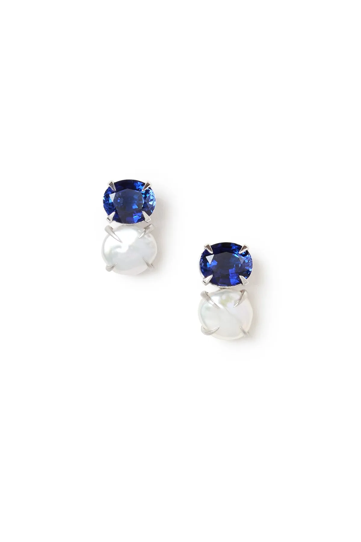 Sapphire White Pearl Earrings sold by Teri Jon