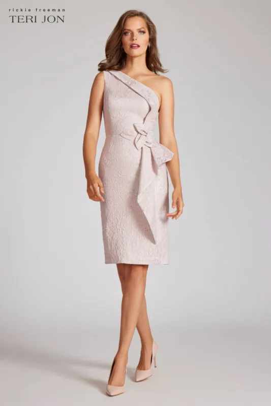 One Shoulder Cascade Midi Dress sold by Teri Jon