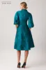 Textured Jacquard Balloon Sleeve Shirt Dress sold by Teri Jon