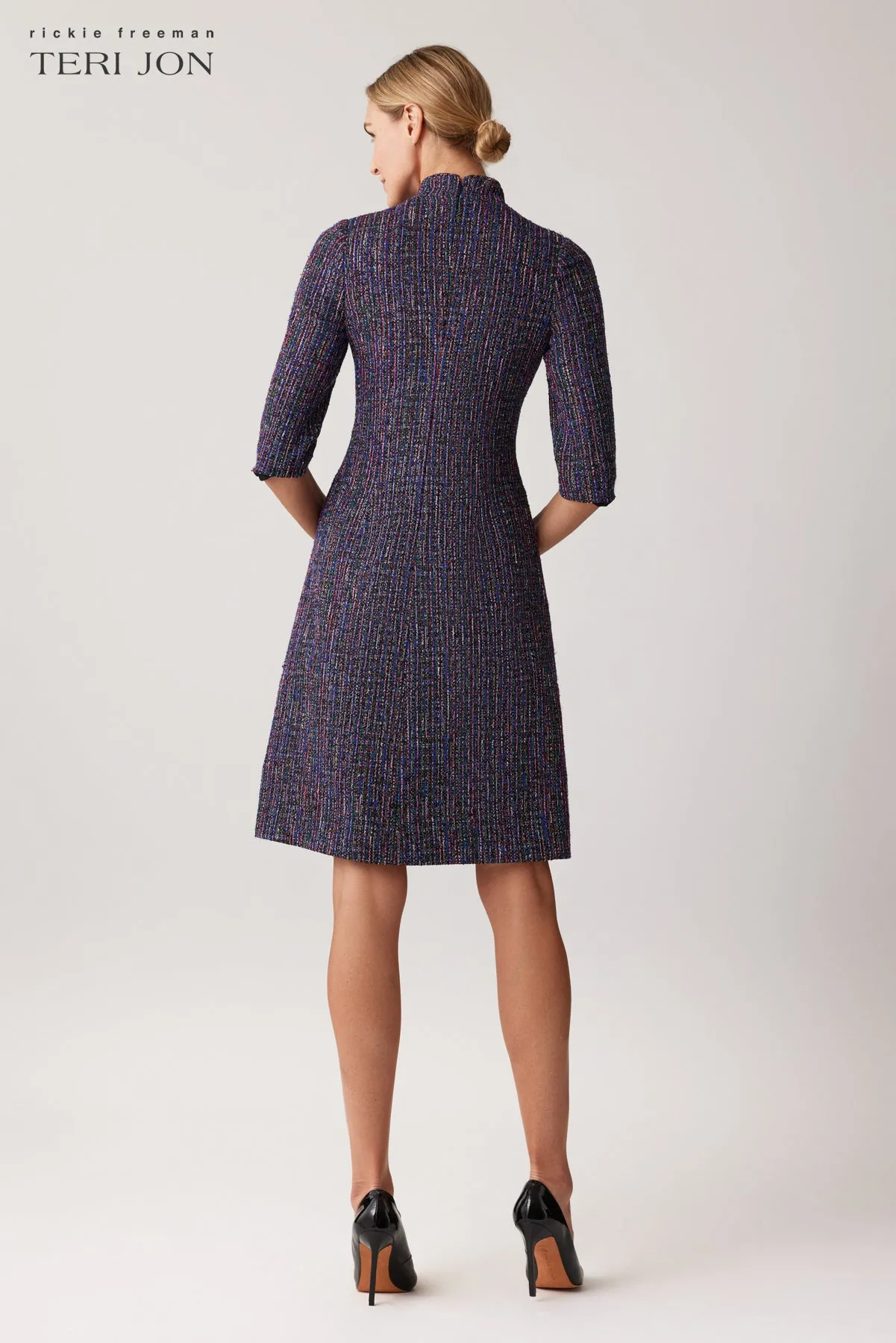 Metallic Tweed Beaded Dress sold by Teri Jon product image thumbnail 3