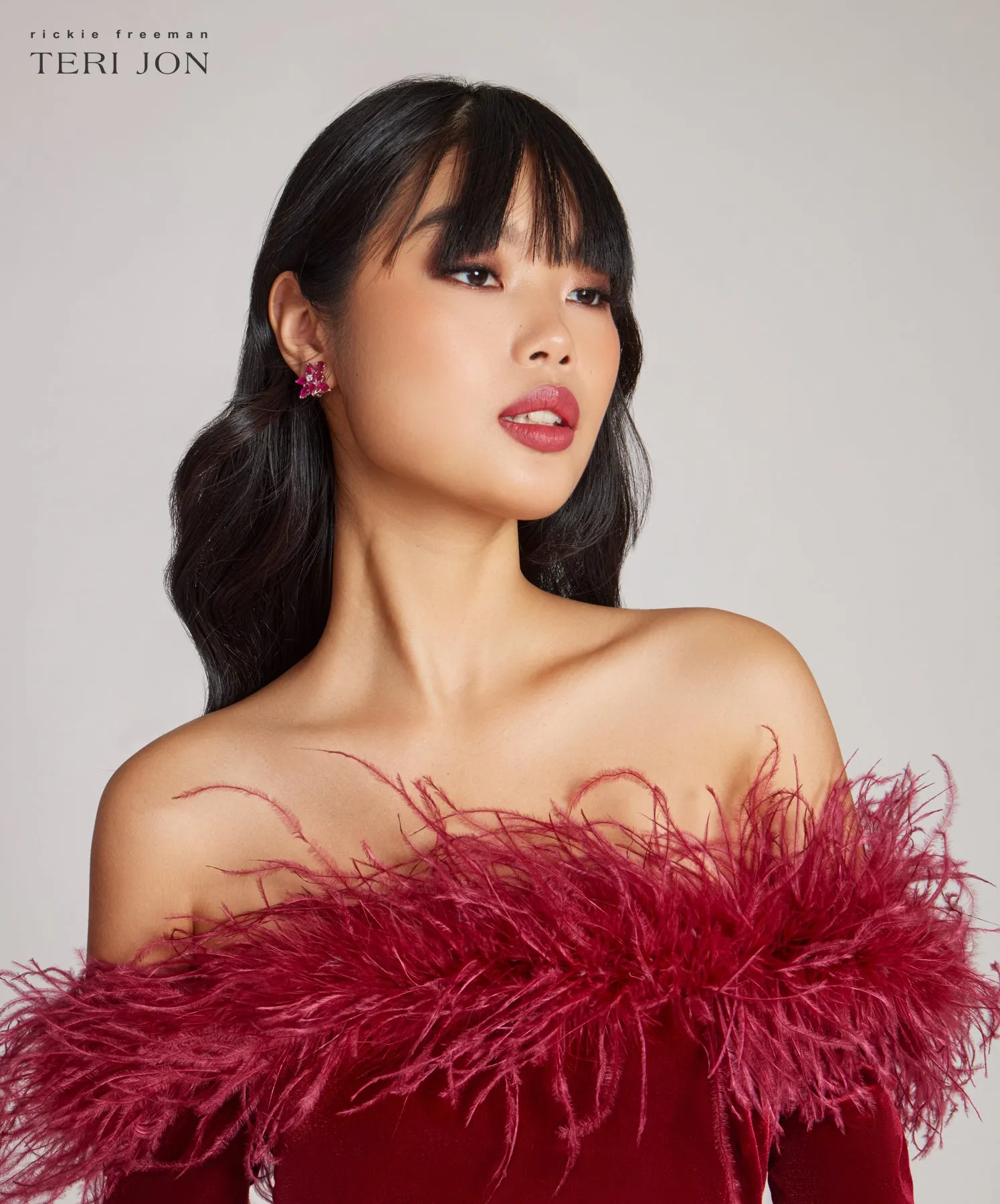 Floral Crystal Earrings sold by Teri Jon product image thumbnail 2