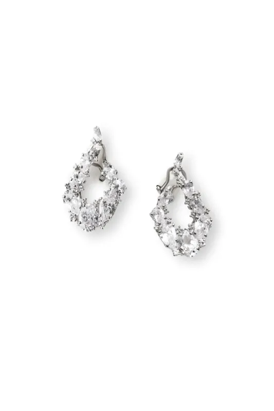Open Oval Cluster Earrings sold by Teri Jon