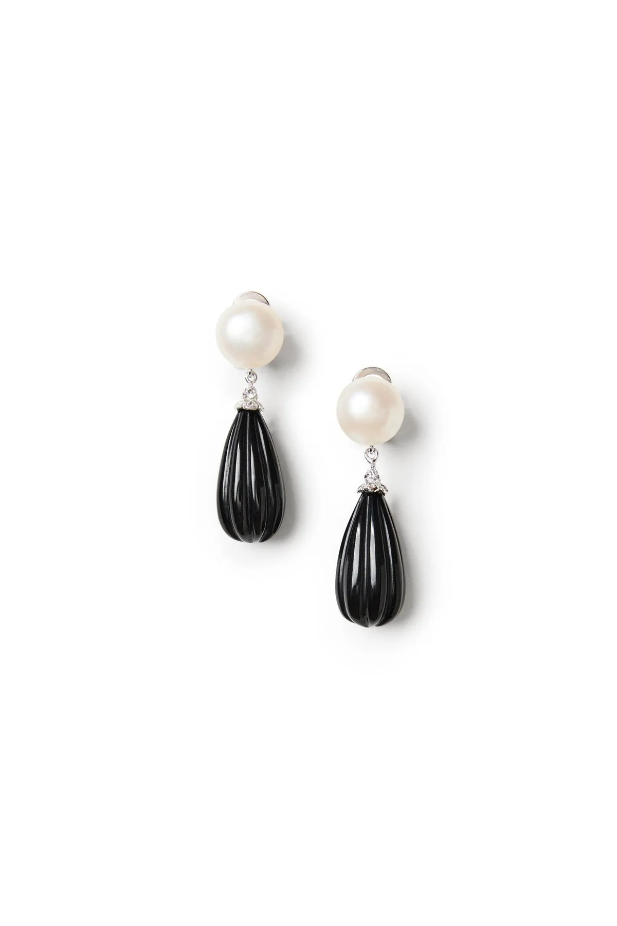Oval Pearl Colored Earrings sold by Teri Jon product image thumbnail 3