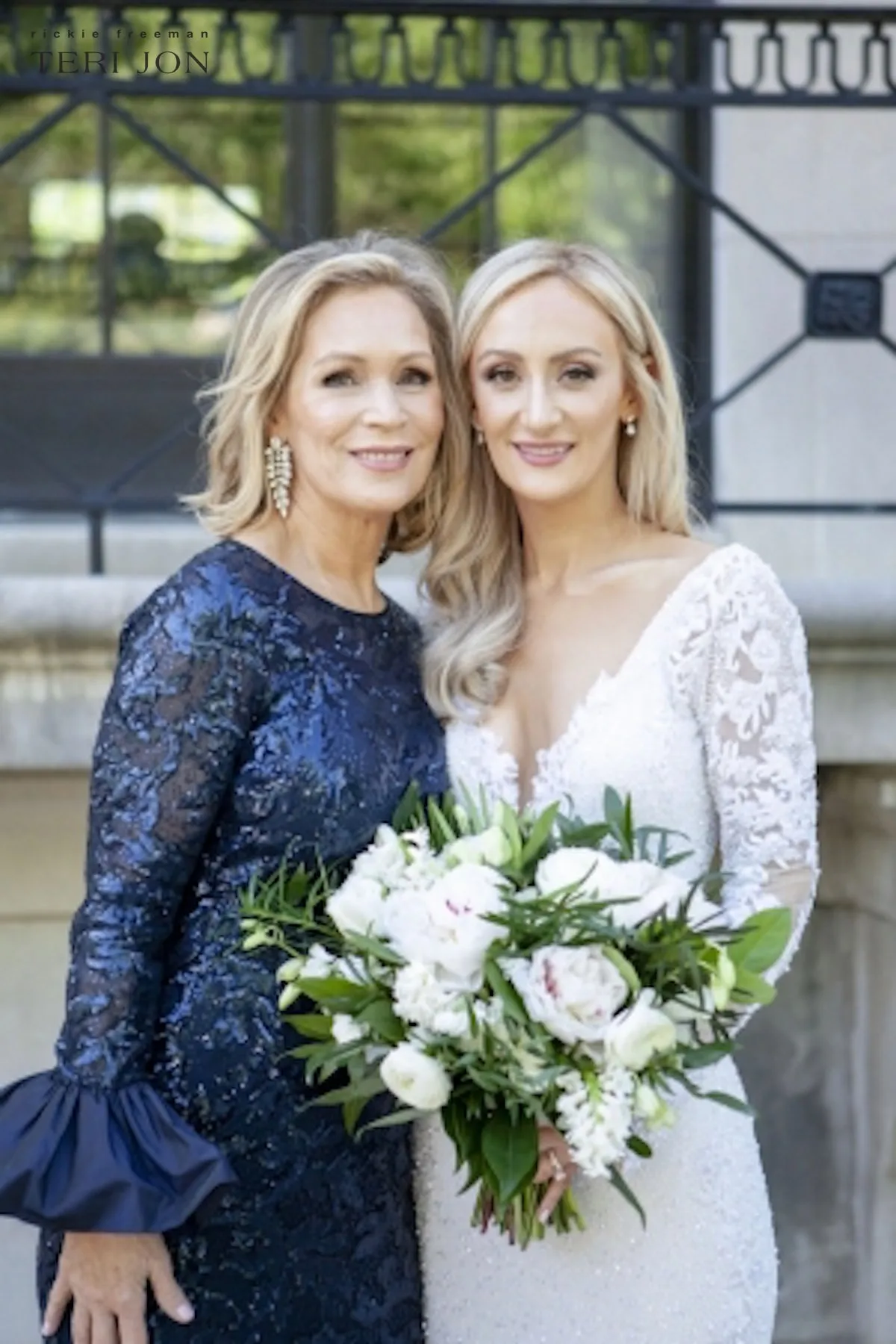 Long Bell Sleeve Sequin Sheath Gown sold by Teri Jon product image thumbnail 3