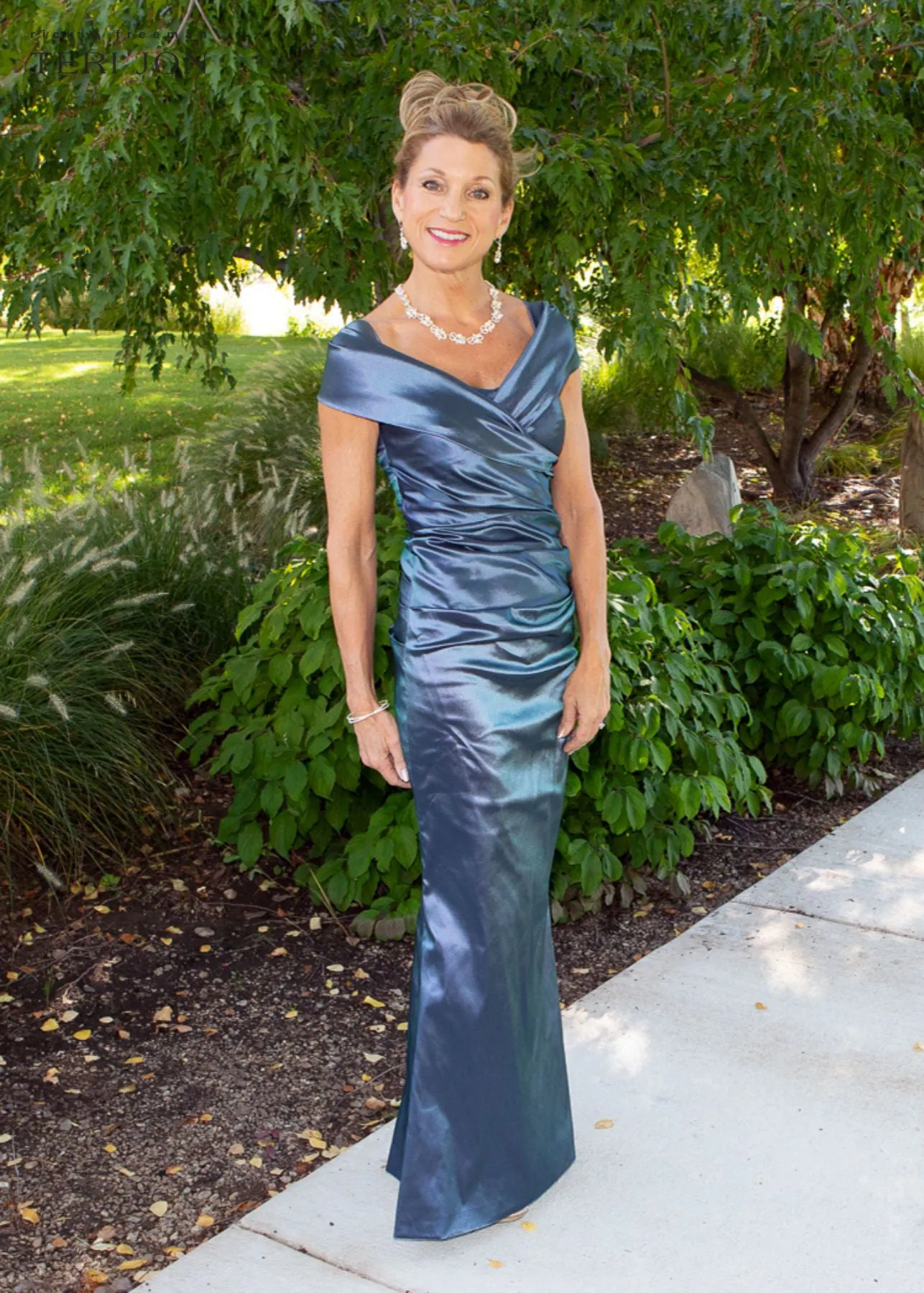 Off the Shoulder Portrait Gown sold by Teri Jon product image thumbnail 5