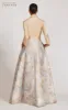 Taffeta Shirt Gown With Jacquard Floral Skirt sold by Teri Jon