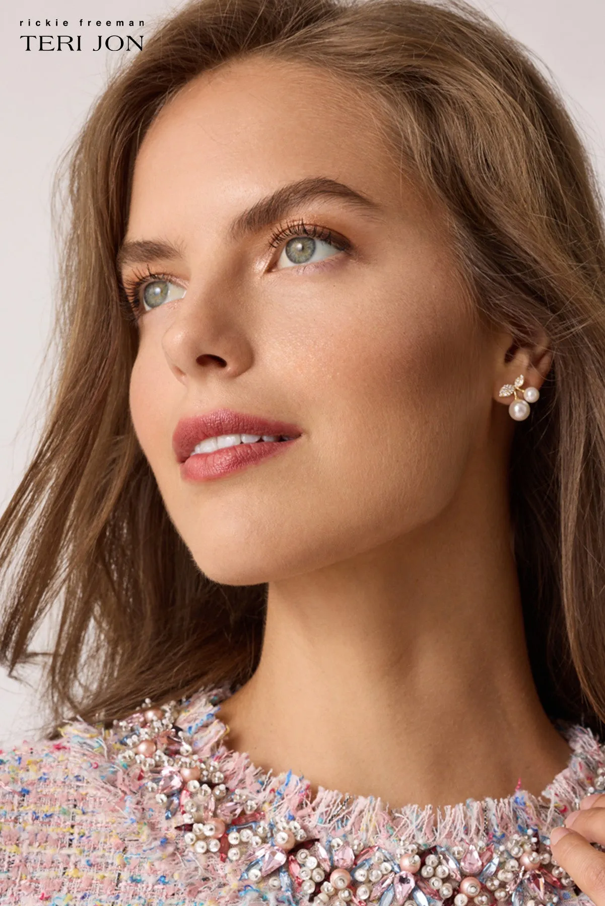 Dainty Pearl Cherry Stud Earrings sold by Teri Jon product image thumbnail 2
