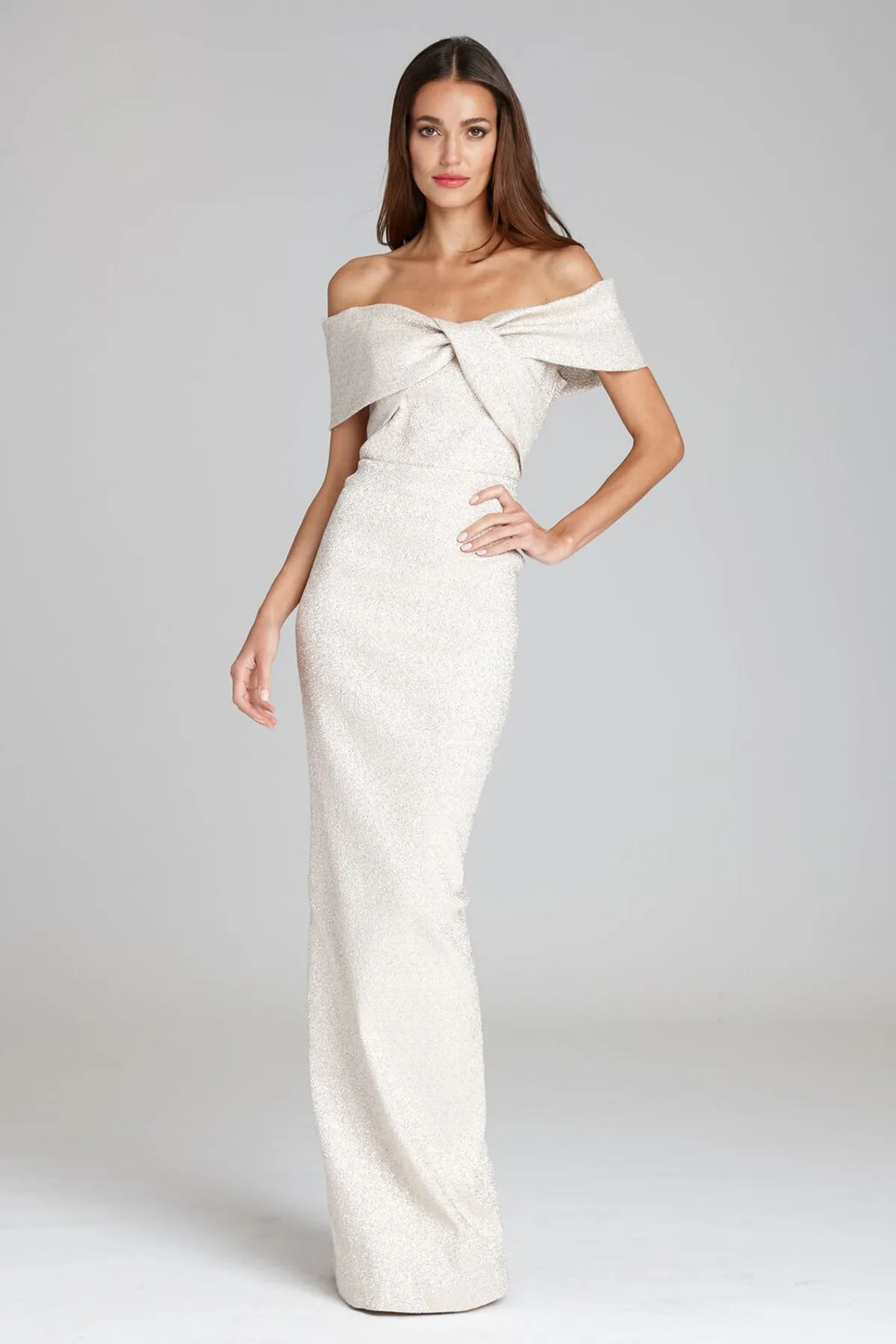 Metallic Twist Front Gown sold by Teri Jon product image thumbnail 3