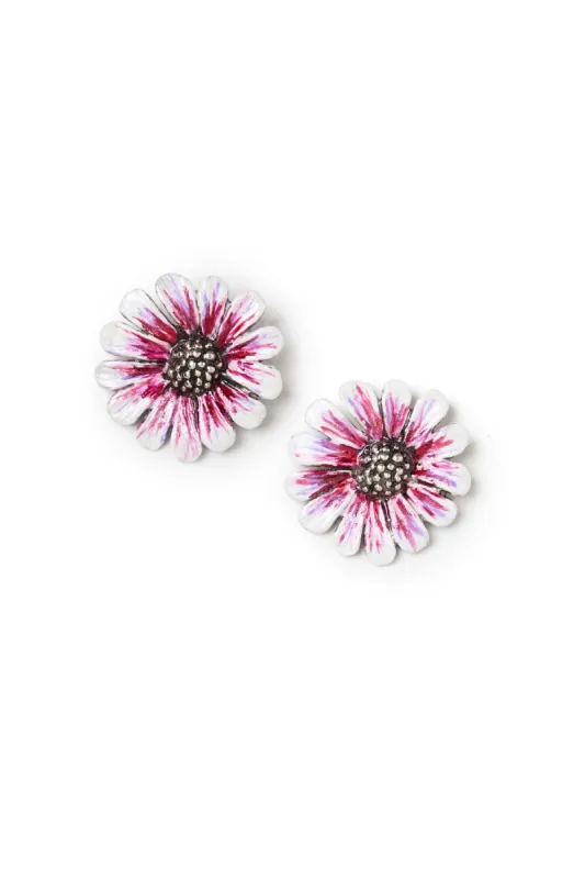 Hand Painted Flower Earrings sold by Teri Jon