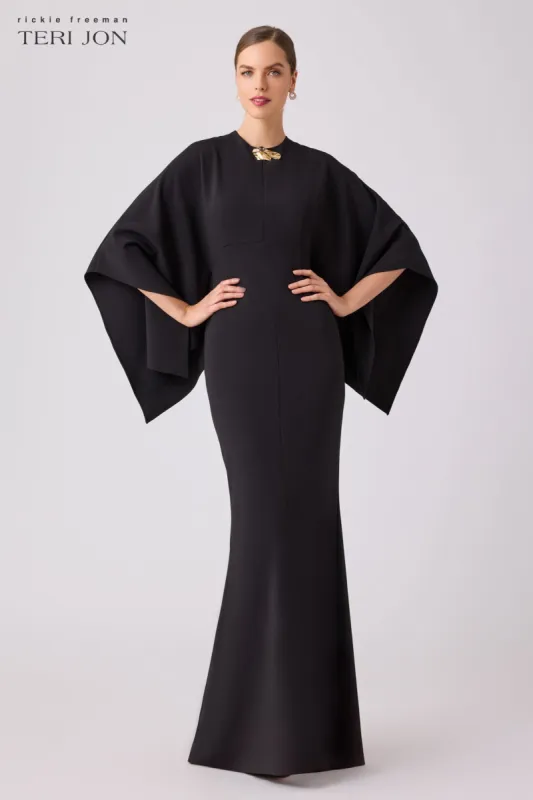 Stretch Crepe Kimono Day To Evening Gown sold by Teri Jon