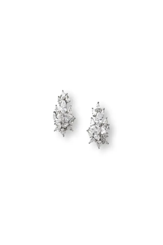 Pear and Marquise Cluster Earrings sold by Teri Jon