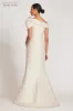 Metallic Jacquard Asymmetrical Gown sold by Teri Jon