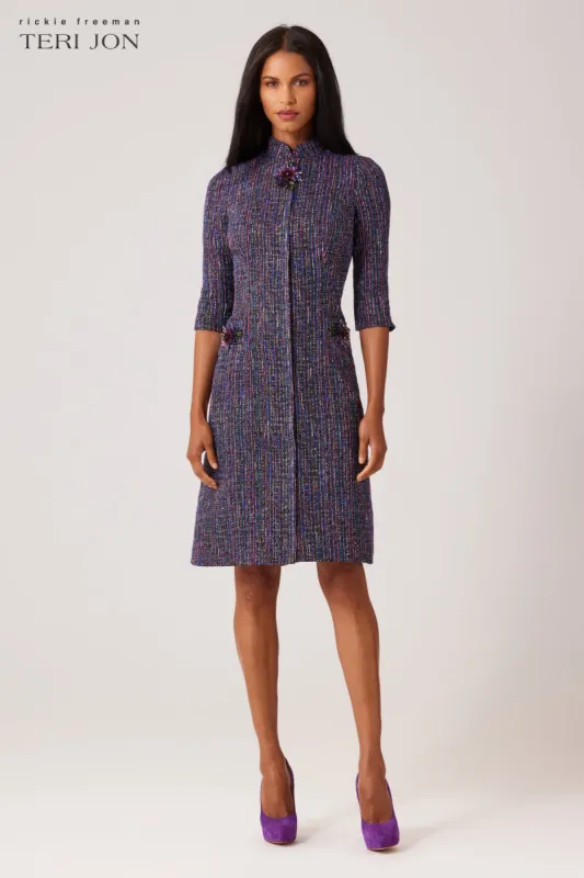 Metallic Tweed Beaded Dress sold by Teri Jon