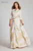 Jacquard Border Pattern Shirt Gown sold by Teri Jon