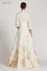 Jacquard Border Pattern Shirt Gown sold by Teri Jon