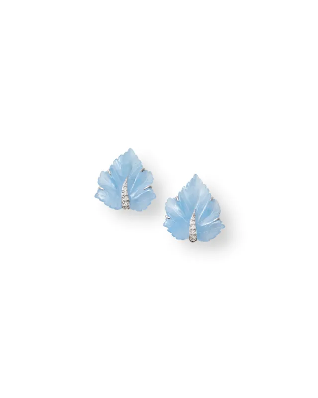 Crystal Leaf Earrings made by Teri Jon