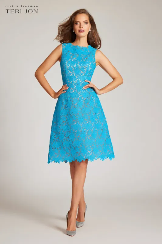 Sleeveless Lace Fit And Flare Dress made by Teri Jon