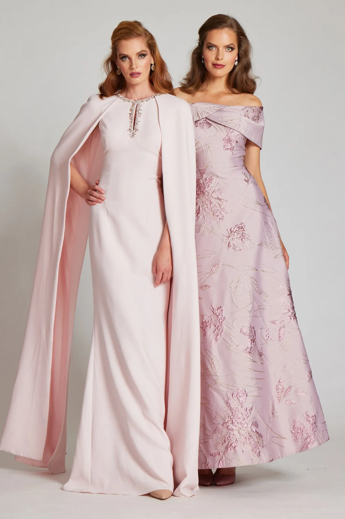 Off The Shoulder Metallic Jacquard A-Line Skirt Gown sold by Teri Jon product image thumbnail 2