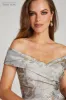 Off The Shoulder Metallic Jacquard A-Line Gown sold by Teri Jon