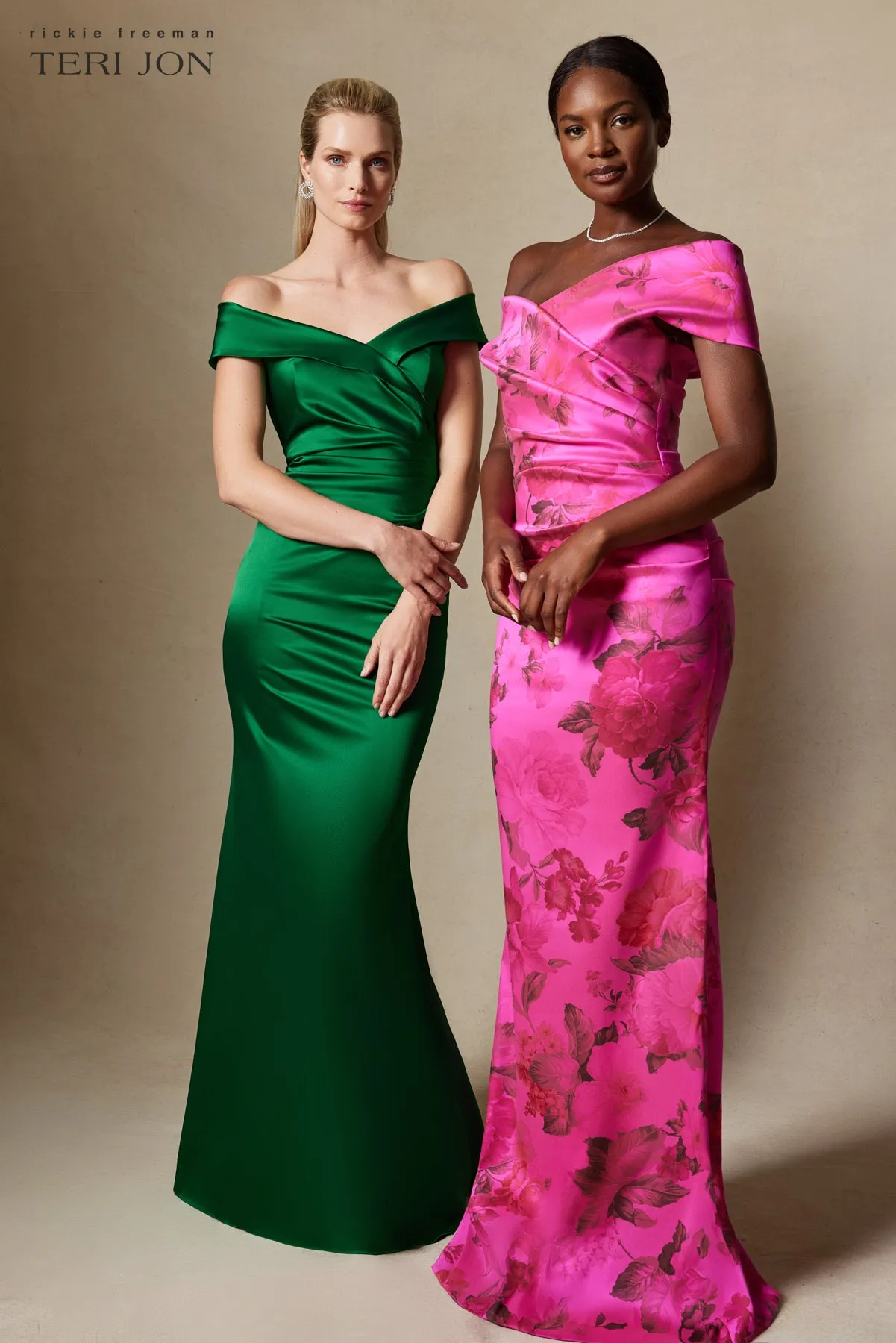 Off Shoulder Portrait Stretch Evening Gown sold by Teri Jon product image thumbnail 5