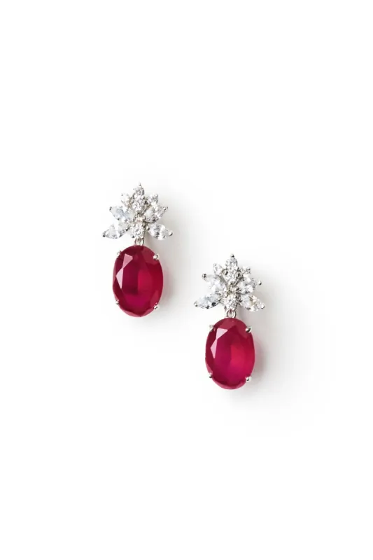 Oval Ruby Earrings sold by Teri Jon