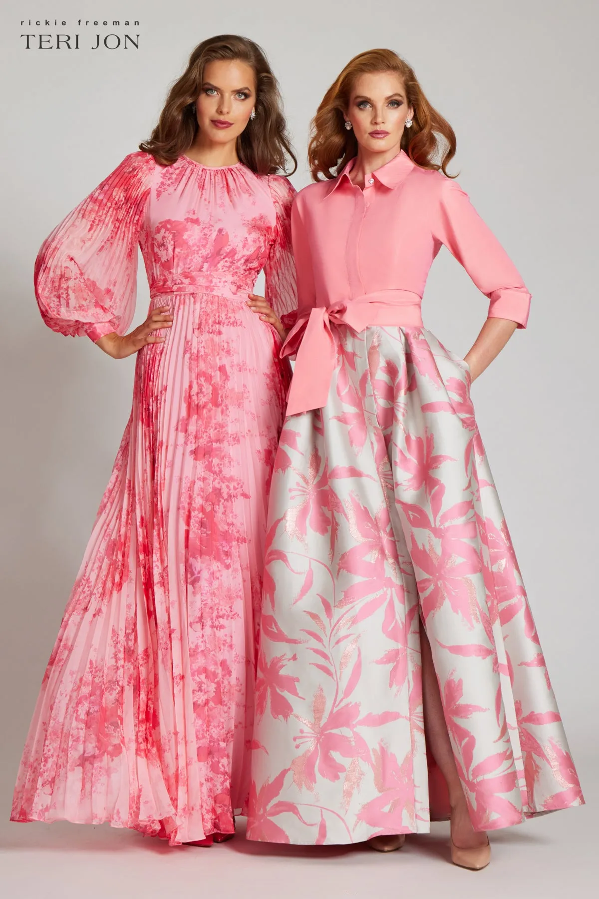 Taffeta Shirt Dress with Floral Jacquard sold by Teri Jon product image thumbnail 3