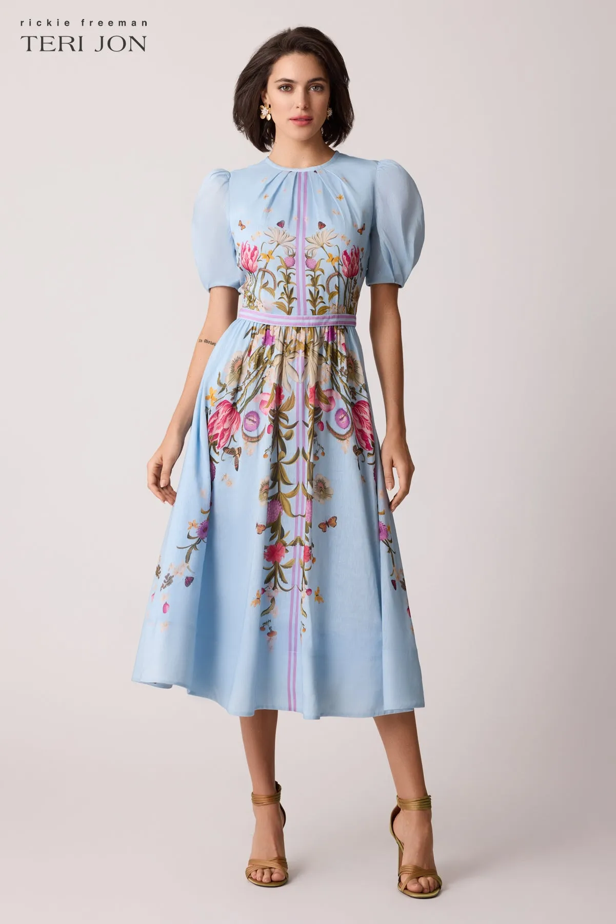 Puff Sleeve Daytime Dress sold by Teri Jon