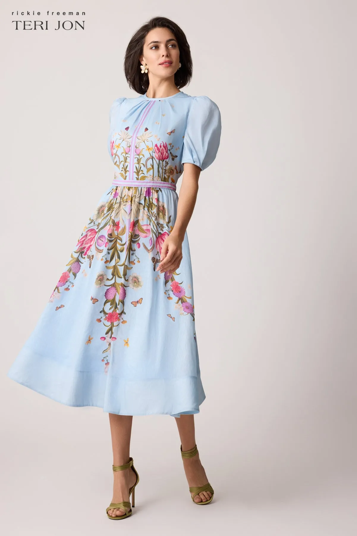 Puff Sleeve Daytime Dress sold by Teri Jon product image thumbnail 2