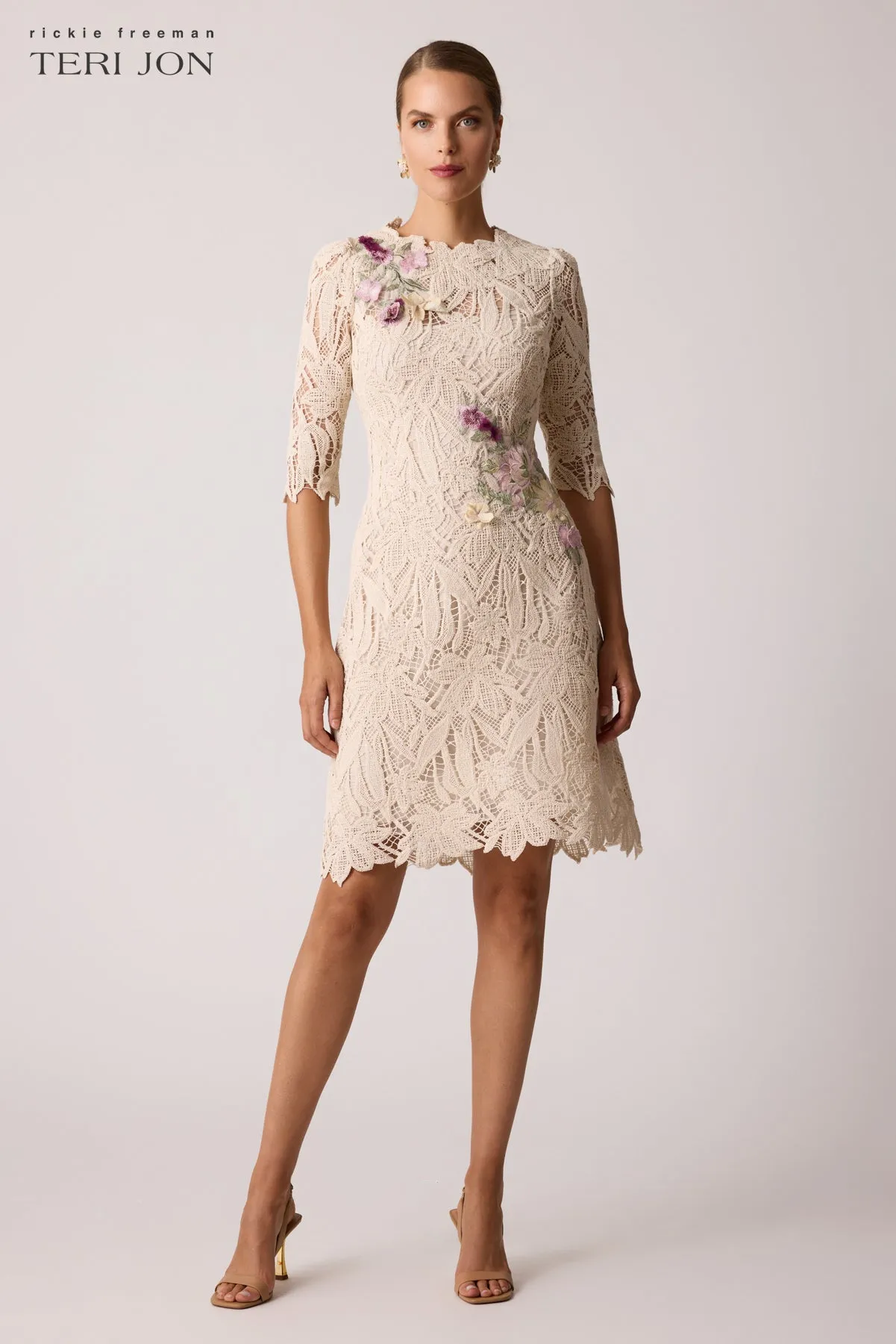 3D Floral Daytime Crochet Dress sold by Teri Jon