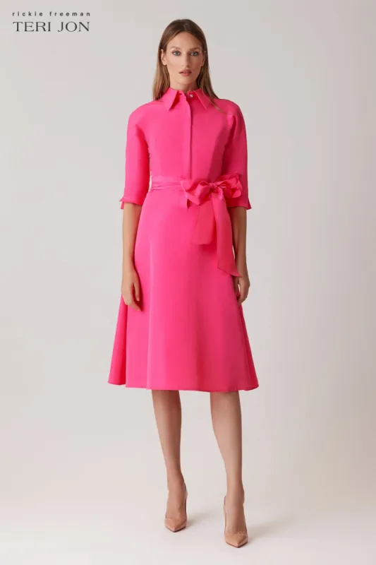 Taffeta Drop Waist Shirt Dress sold by Teri Jon