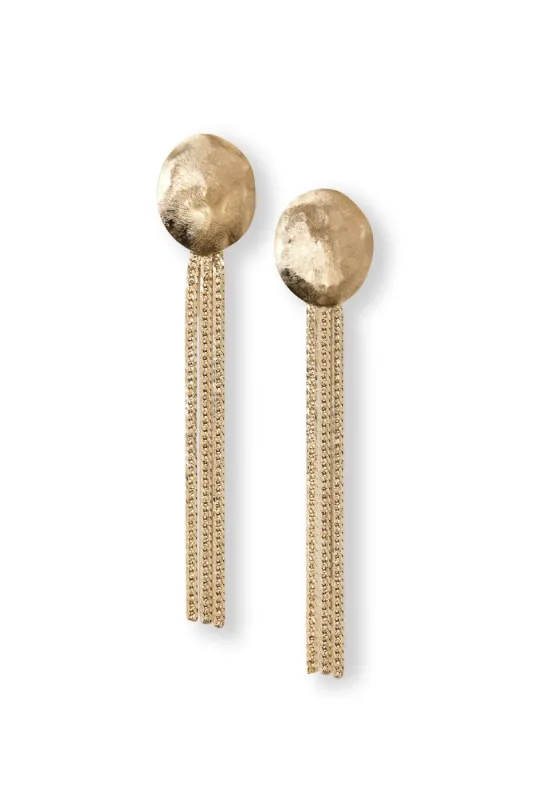 Golden Cascade Earrings sold by Teri Jon