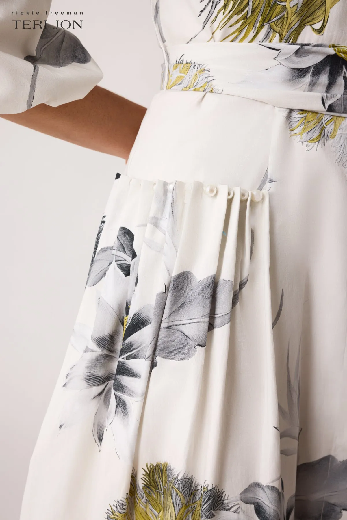 Floral Cotton Daytime Shirt Dress sold by Teri Jon product image thumbnail 3