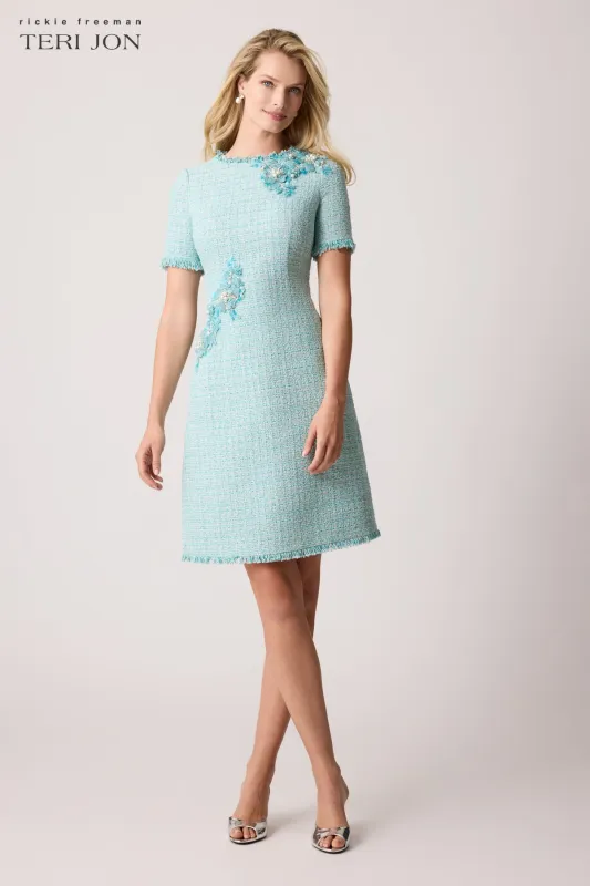 Daytime Tweed Mini Dress sold by Teri Jon