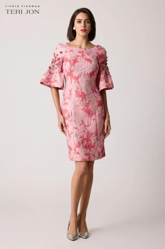 Metallic Jacquard Daytime Flare Dress sold by Teri Jon