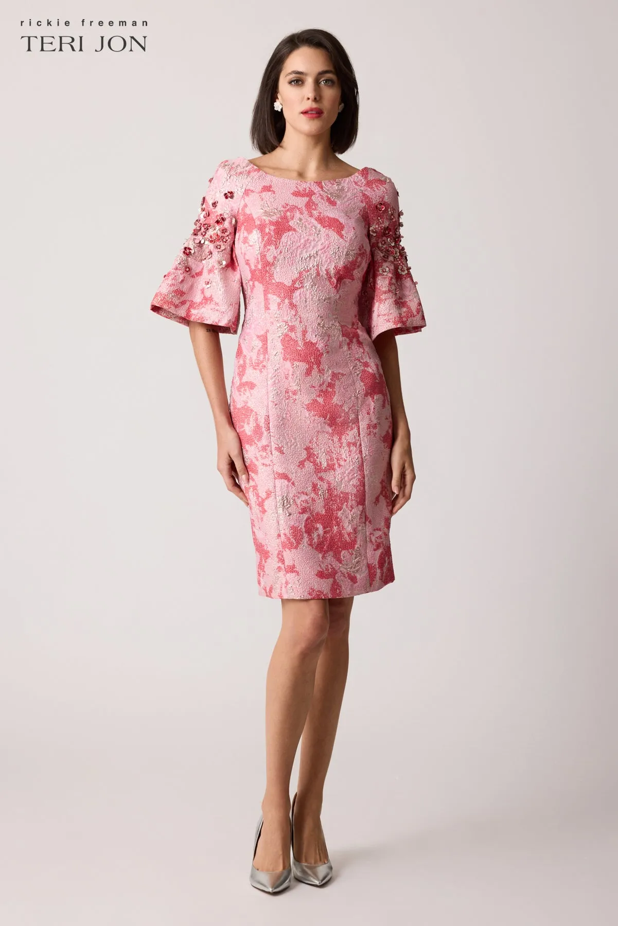 Metallic Jacquard Daytime Flare Dress sold by Teri Jon