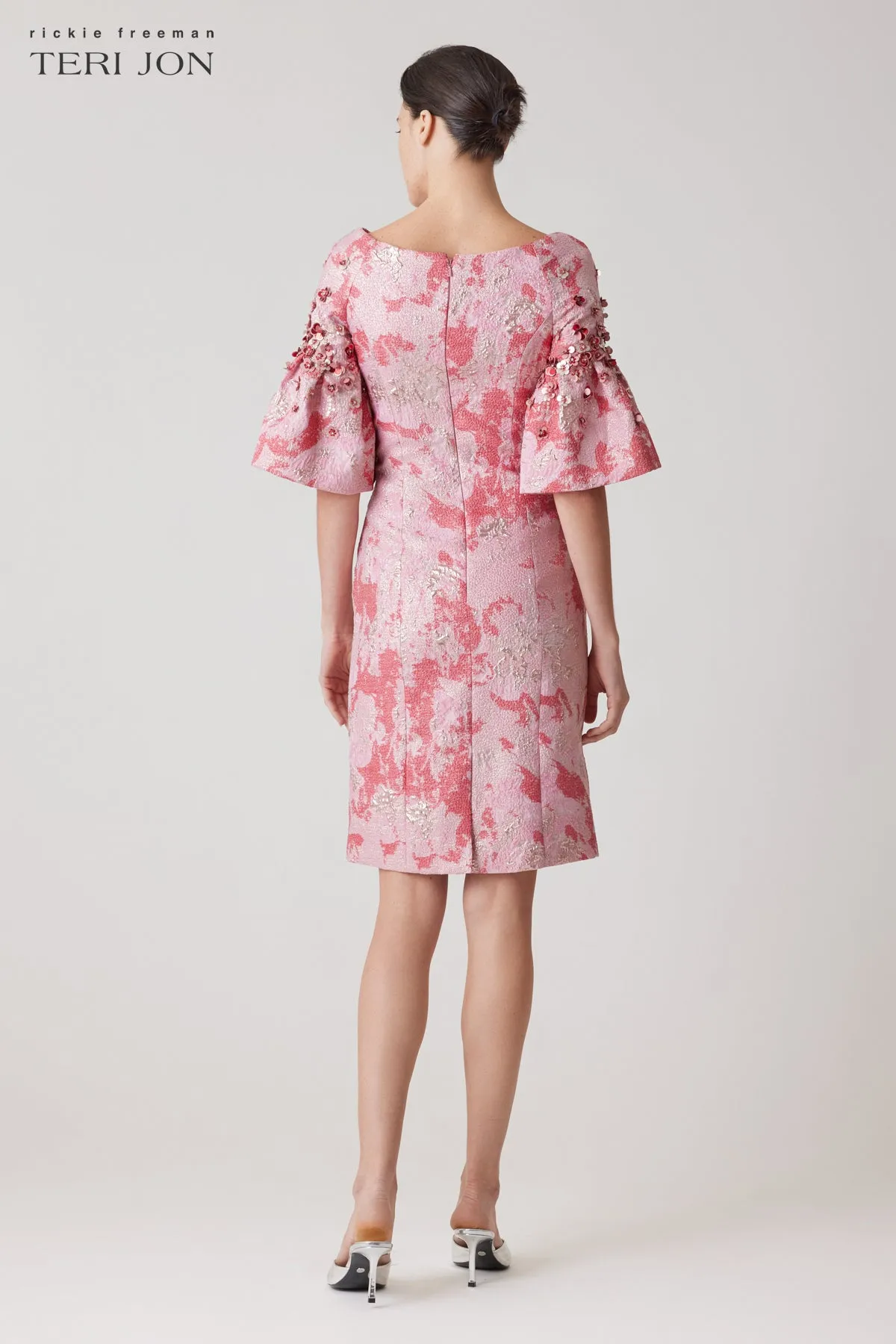 Metallic Jacquard Daytime Flare Dress sold by Teri Jon product image thumbnail 3